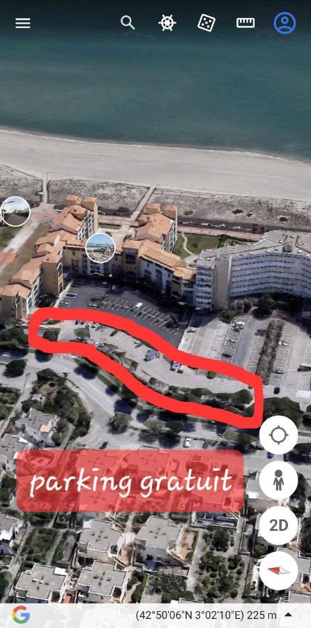 Appartement Vue Mer,Acces Direct Plage,Fibre,Clim,Parking Public Gratuit Ле Баркарес Экстерьер фото